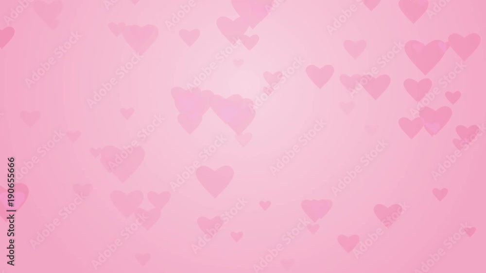 Pink hearts rising up on romantic background. Animated card for Valentine day Seamless loop. Pink hearts rising up on romantic background. Animated card for Valentine day Seamless loop.