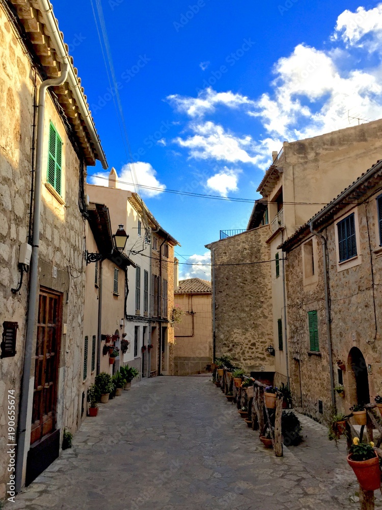 Street in Valldemossa in Mallorca