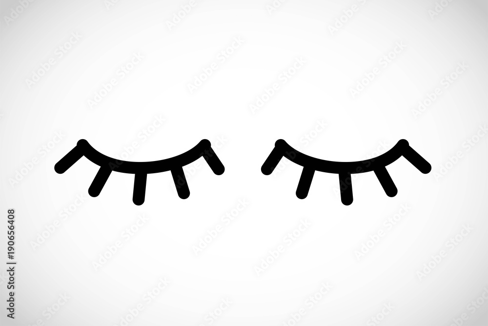 Eyelashes simple icon vector Eyelashes simple icon vector