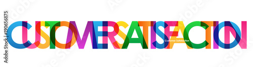 CUSTOMER SATISFACTION Vector Letters Icon
