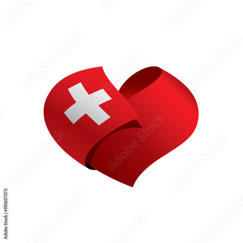 Switzerland flag, vector illustration
