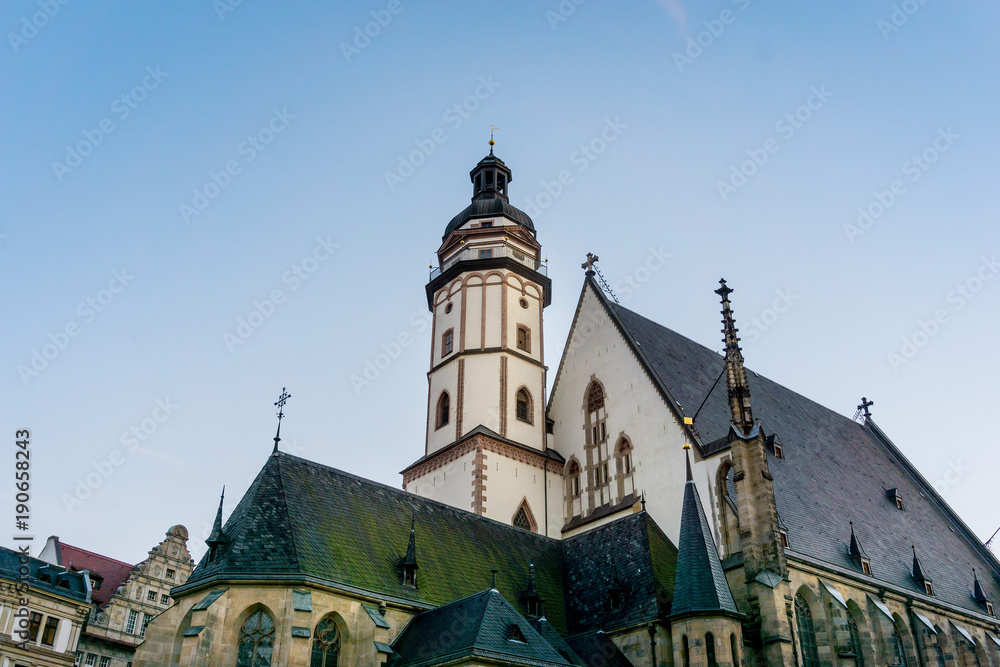 Obraz premium Antique church building in Leipzig, Germany