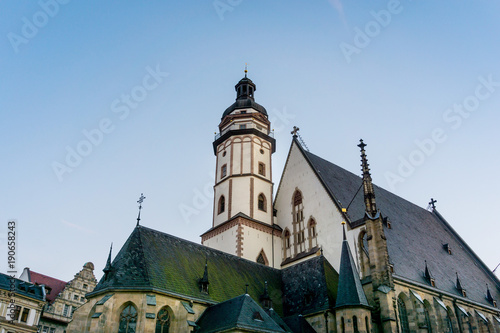 Antique church building in Leipzig, Germany