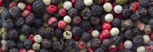 The pepper texture of different colors and varieties photo