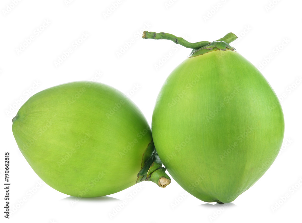 Green coconut isolated on the white background. Green coconut isolated on the white background.