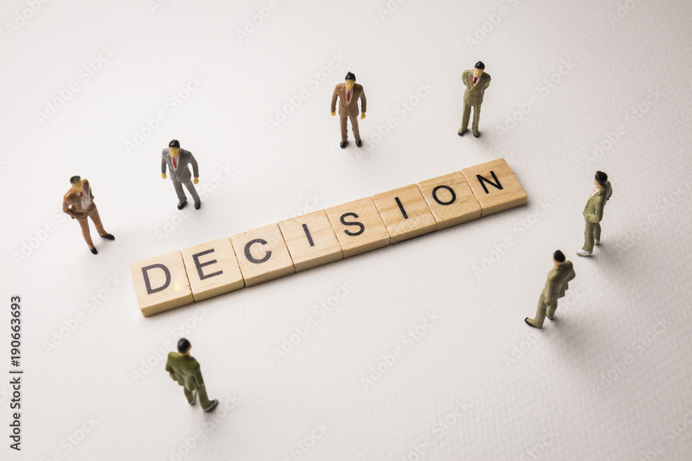 businessman figures meeting on decision conceptual