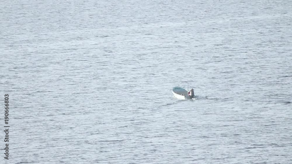 Fishing boat sealing on sea, Muscat Oman March 2018 Fishing boat sealing on sea, Muscat Oman March 2018