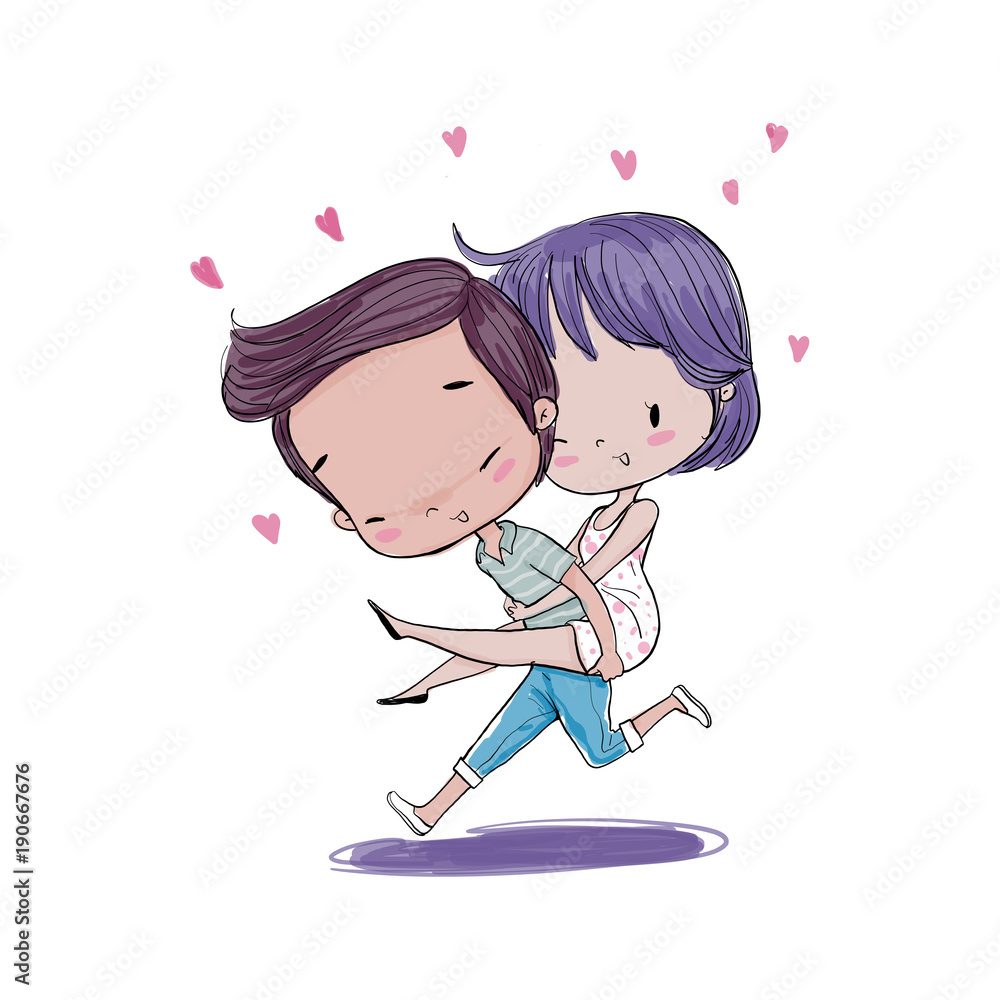Cute Couple Drawings Greeting Cards & Templates | Zazzle AU-saigonsouth.com.vn