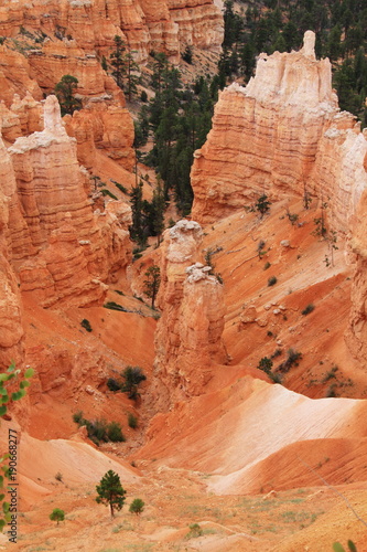 View from Navajo Trail in Bryce Canyon in Utah in the USA 
