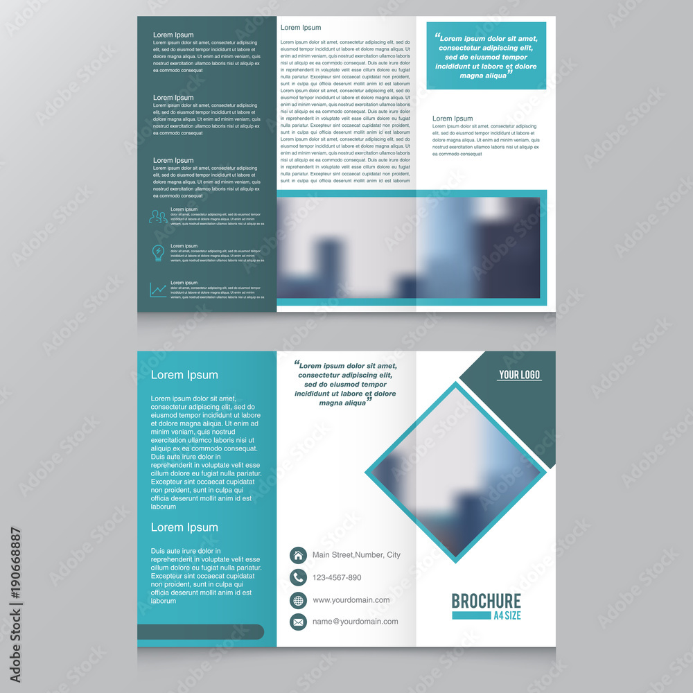Tri-fold Brochure and Catalog Vector Design Template Tri-fold Brochure and Catalog Vector Design Template