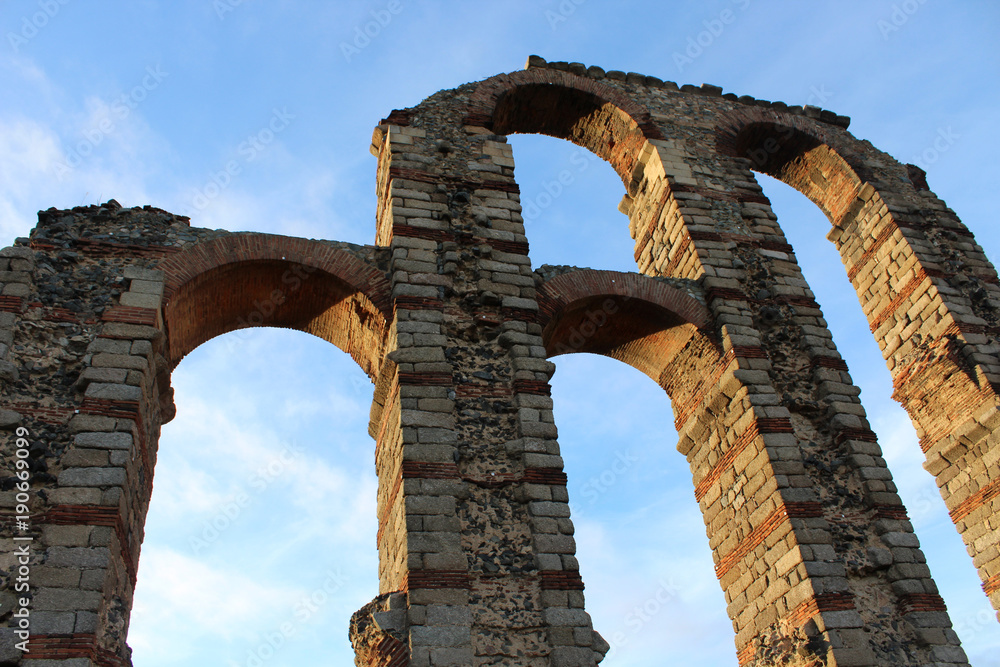 vintage aqueduct of Merida