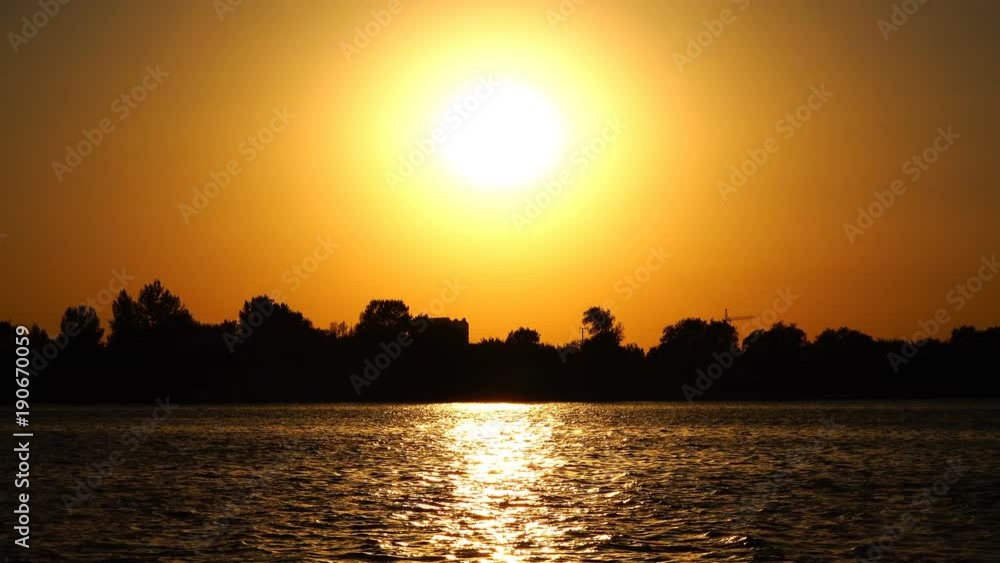 bright yellow sun over the river bright yellow sun over the river