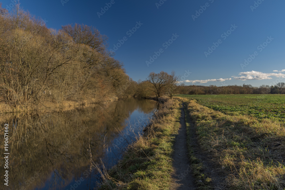 Malse river near Ceske Budejovice city Malse river near Ceske Budejovice city