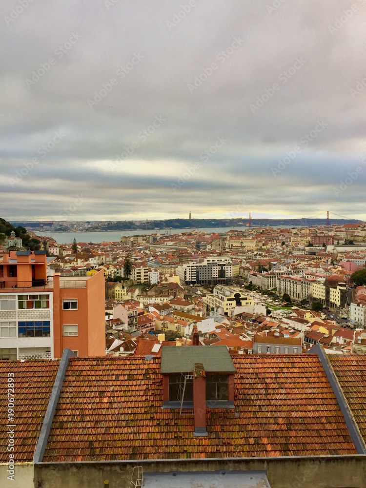 Landscape of Lisbon in Portugal