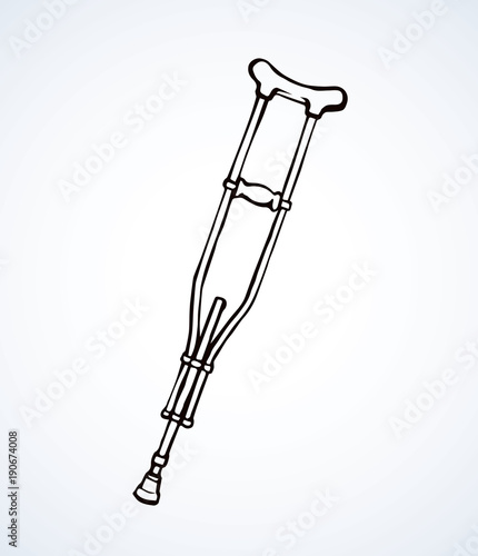 Crutch. Vector drawing