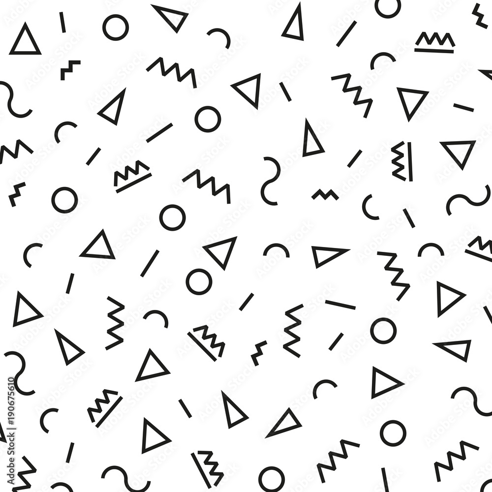 Geometric Vector pattern with black and white Geometric Vector pattern with black and white