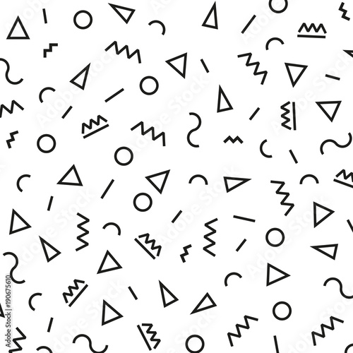 Geometric Vector pattern with black and white