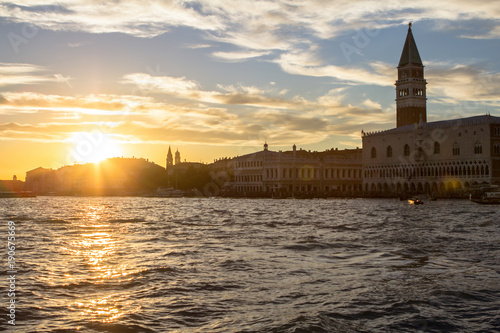 San Marco and Palace Ducate at sunset in Venice