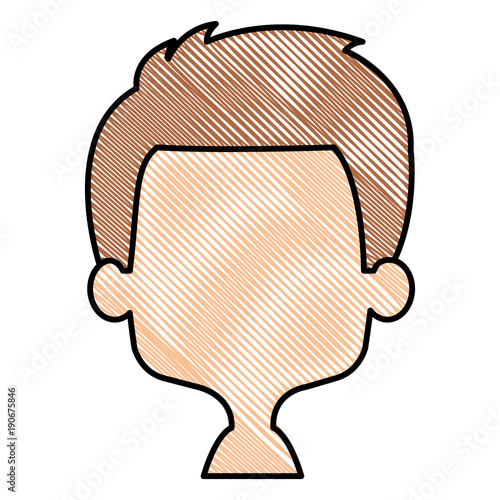 cute and little boy shirtless vector illustration design