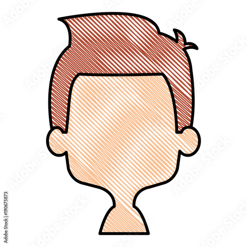 cute and little boy shirtless vector illustration design