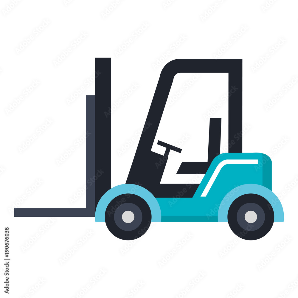 forklift vehicle isolated icon vector illustration design