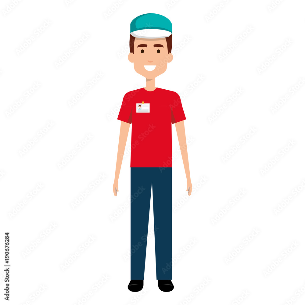delivery worker avatar character vector illustration design delivery worker avatar character vector illustration design