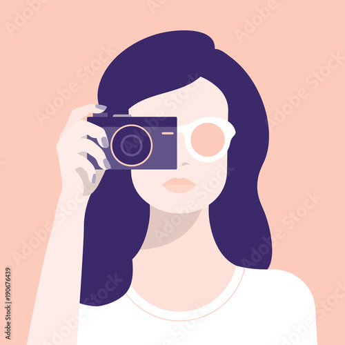 Woman with camera