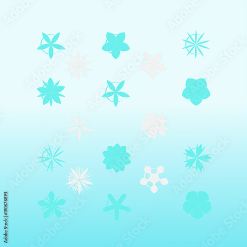 Wallpaper Mural Set of stylized stars Torontodigital.ca