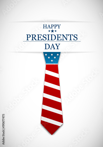 Happy Presidents Day. Greeting card, poster and banner. Vector Illustration