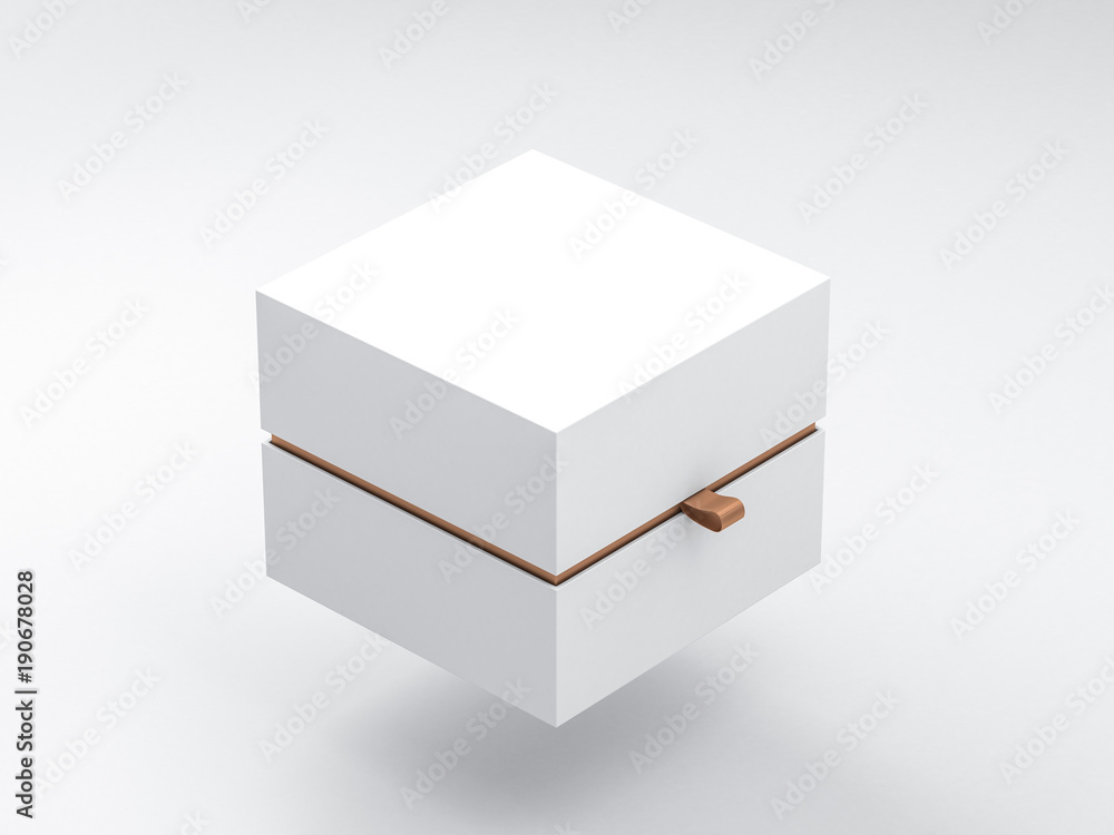 White Box packaging Mockup Half Side View, 3d rendering White Box packaging Mockup Half Side View, 3d rendering