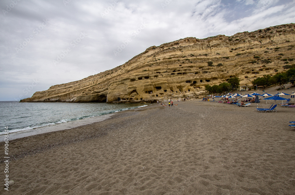 Obraz premium Matala beach, Crete, Greece