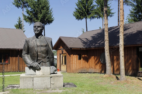 Stautue of Vladimir Ilyich Lenin in the Grutas park near Druskininkai city, Lithuania.