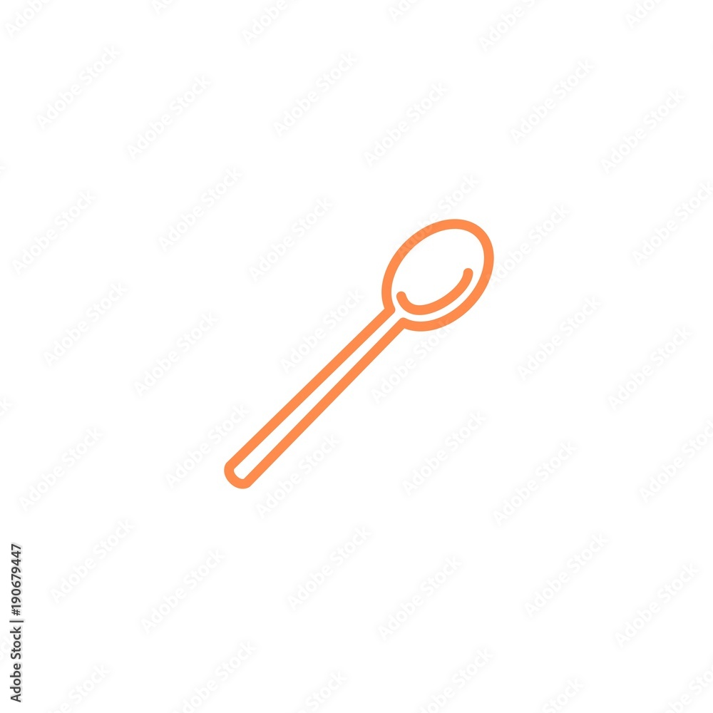 spoon icon. Kitchen appliances for cooking Illustration. Simple thin line style symbol. spoon icon. Kitchen appliances for cooking Illustration. Simple thin line style symbol.