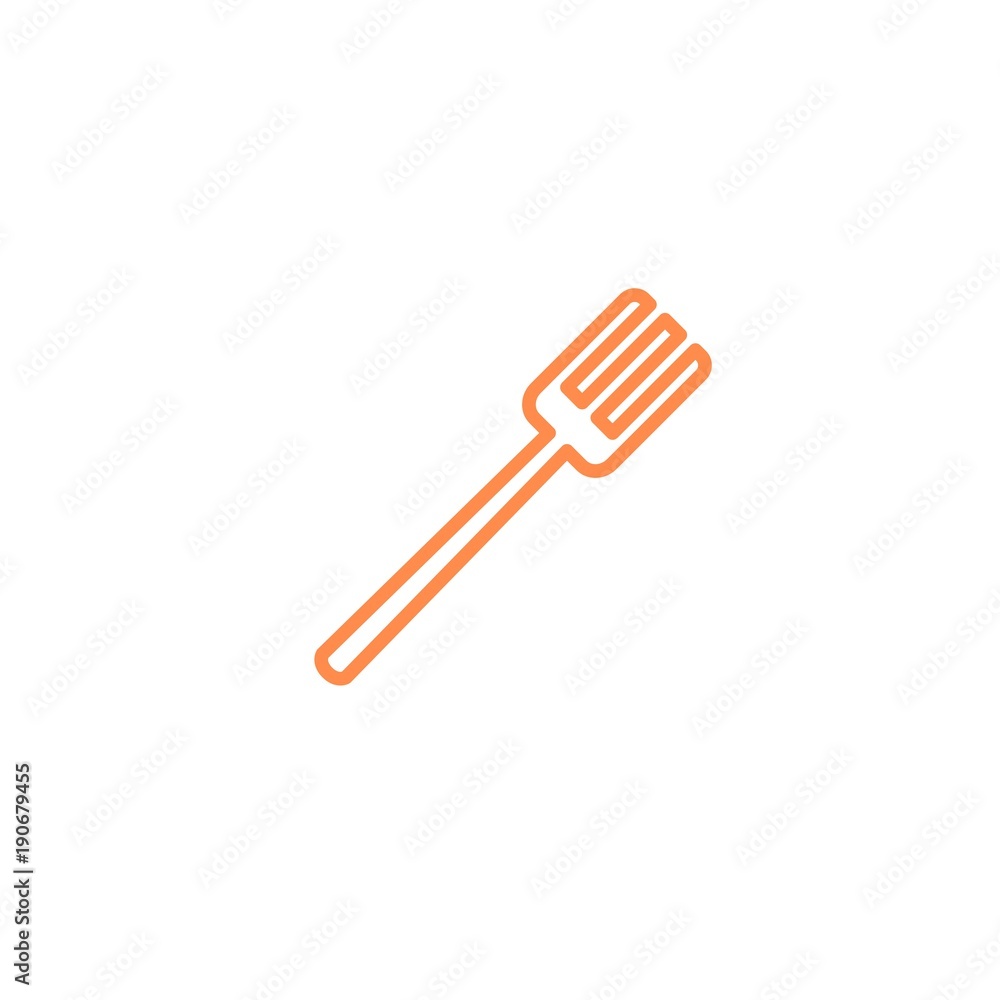 fork icon. Kitchen appliances for cooking Illustration. Simple thin line style symbol. fork icon. Kitchen appliances for cooking Illustration. Simple thin line style symbol.