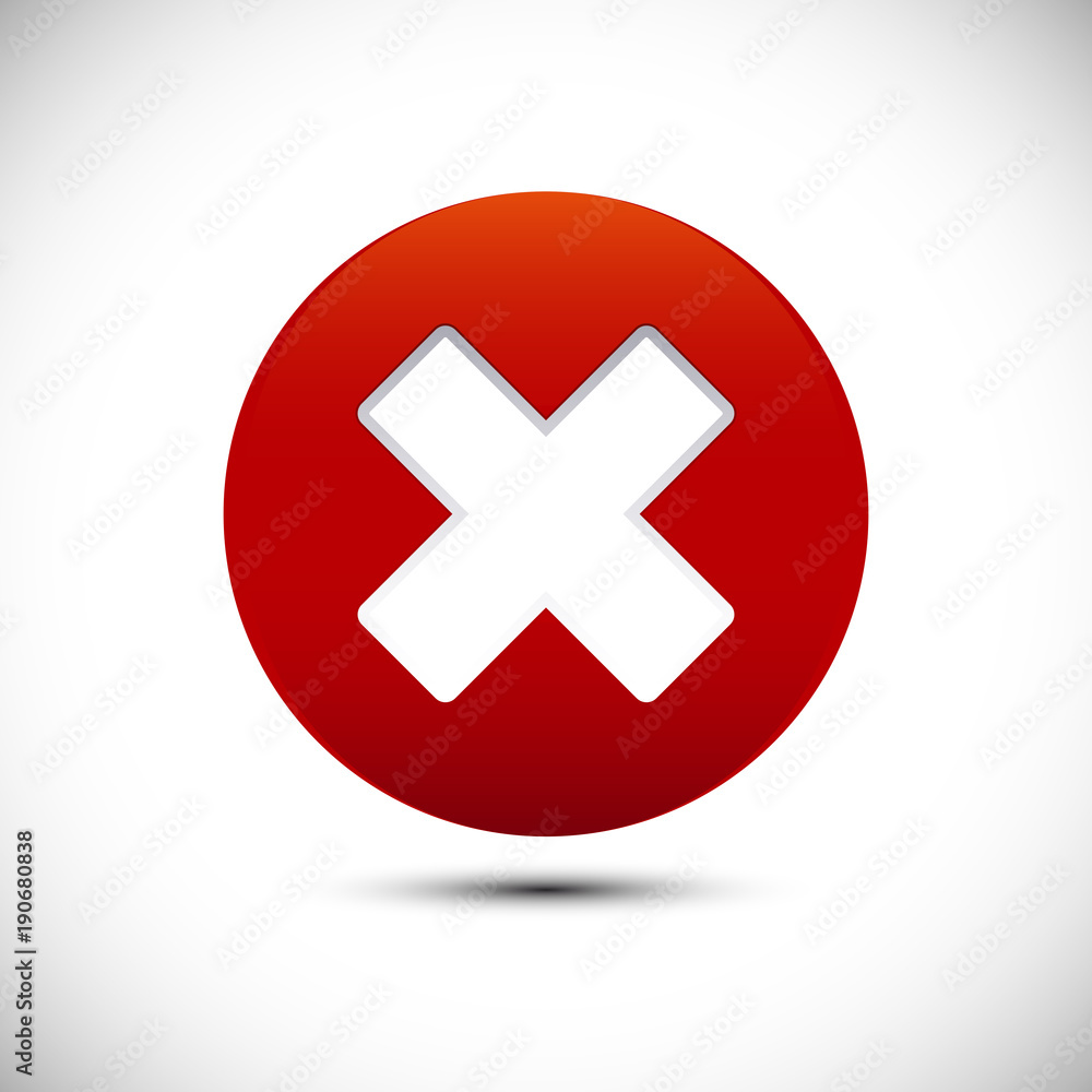 Close button icon delete remove vector sign illustration Close button icon delete remove vector sign illustration