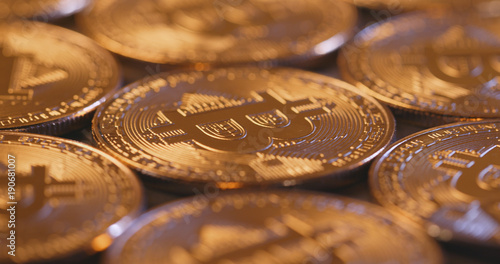 Bitcoin in golden colour