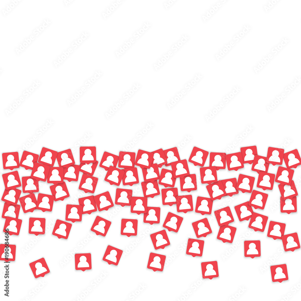 Social media background with man icon notification. Social media background with man icon notification.