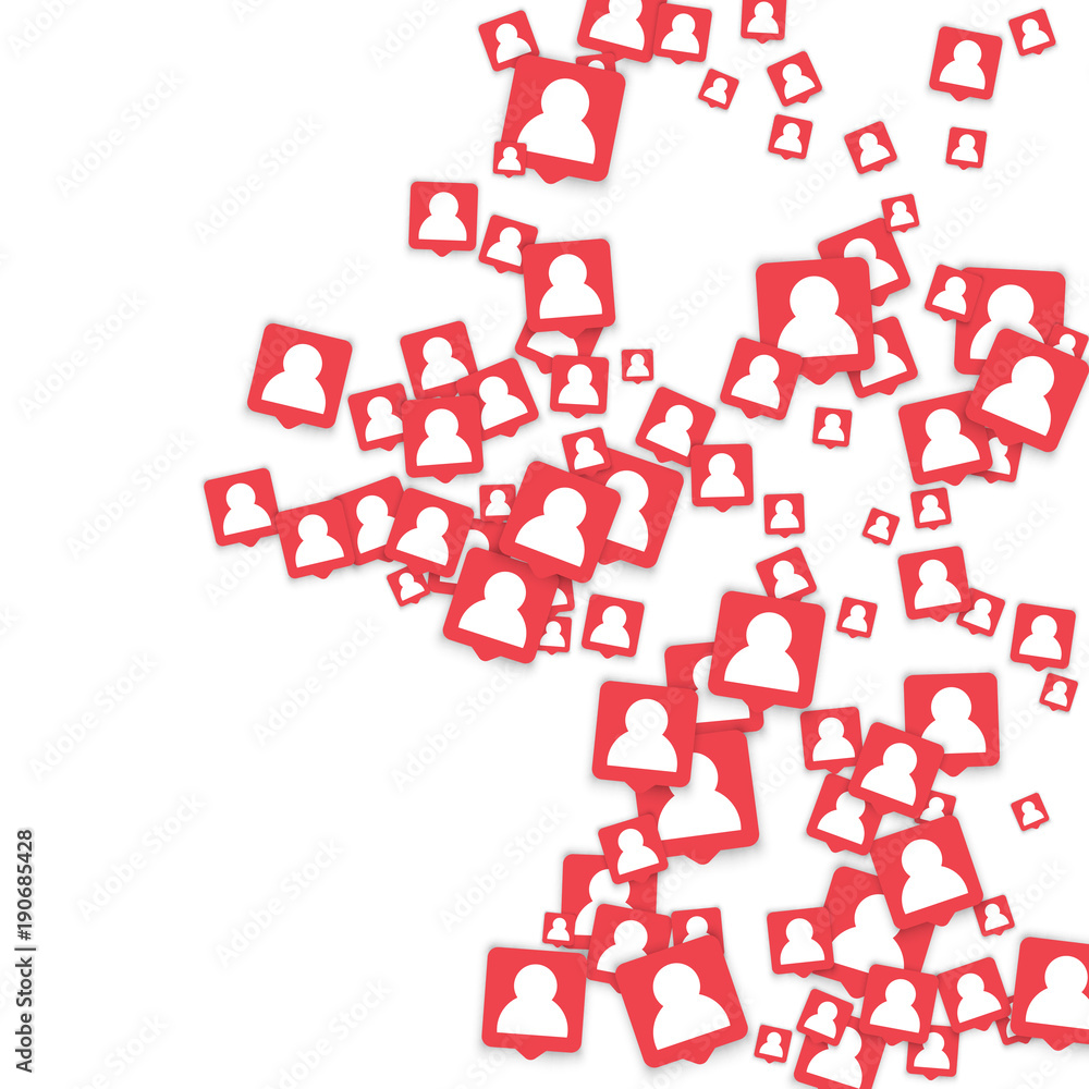 Social media background with man icon notification. Social media background with man icon notification.