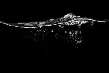 Water on a black