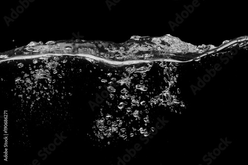 Water on a black