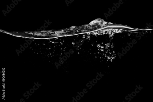 Water on a black