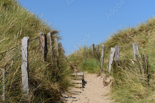 Weg durch die Dünen zum Meer am Ellenbogen auf Sylt