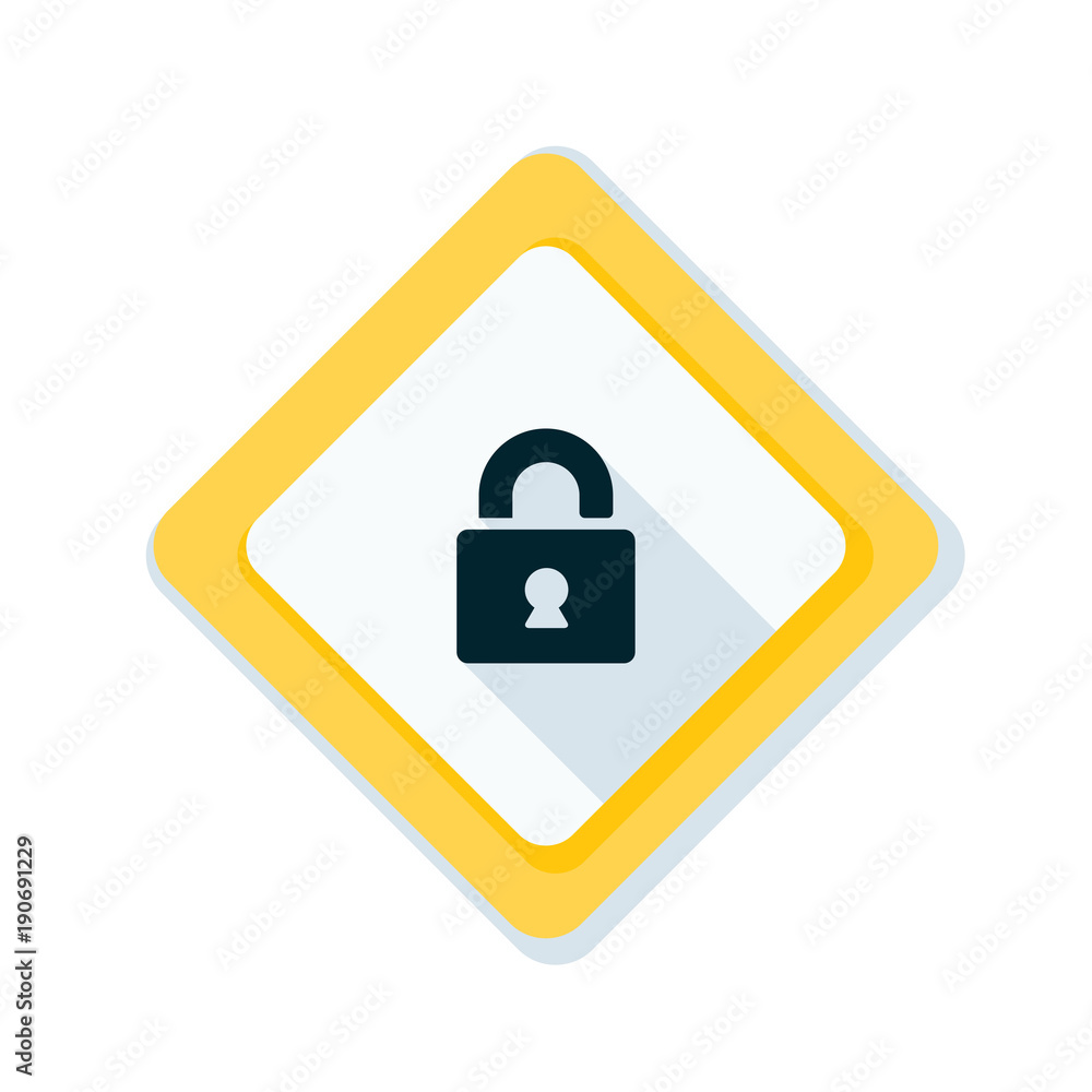 Lock Safety Sign illustration Lock Safety Sign illustration