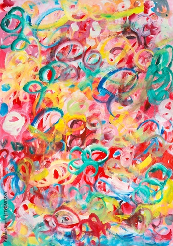 Gemälde "Lebenslust" von Carola Vahldiek (Gouache-Farben auf Papier)
