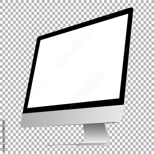 A personal computer monitor in a flat vector style