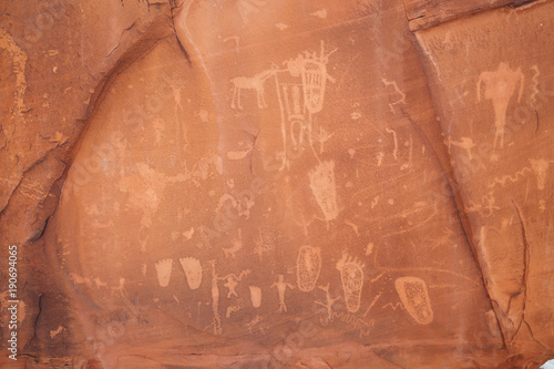 Birthing Scene Petroglyphs in Moab, Utah 05 photo