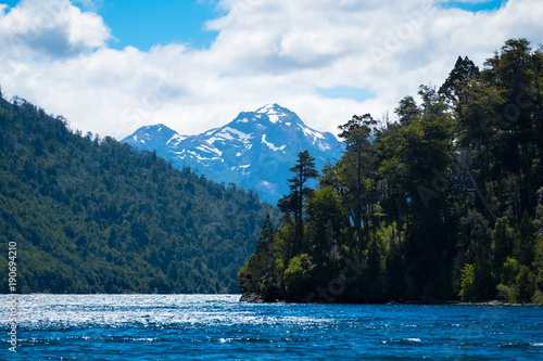 Mountains and forests of the National Park of Nahuel Huapi  town of Bariloche  Argentina