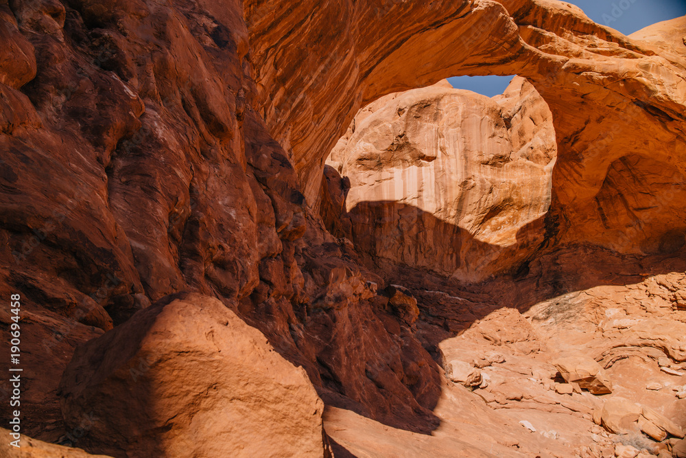 Double Arch in Arches National Park, Utah 