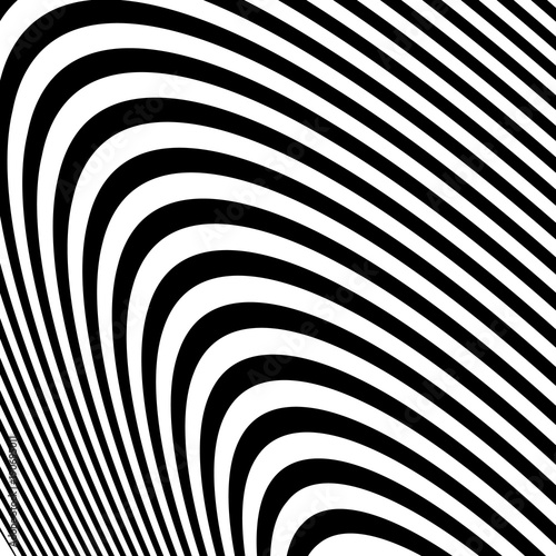Abstract Black and White Modern Striped Background
