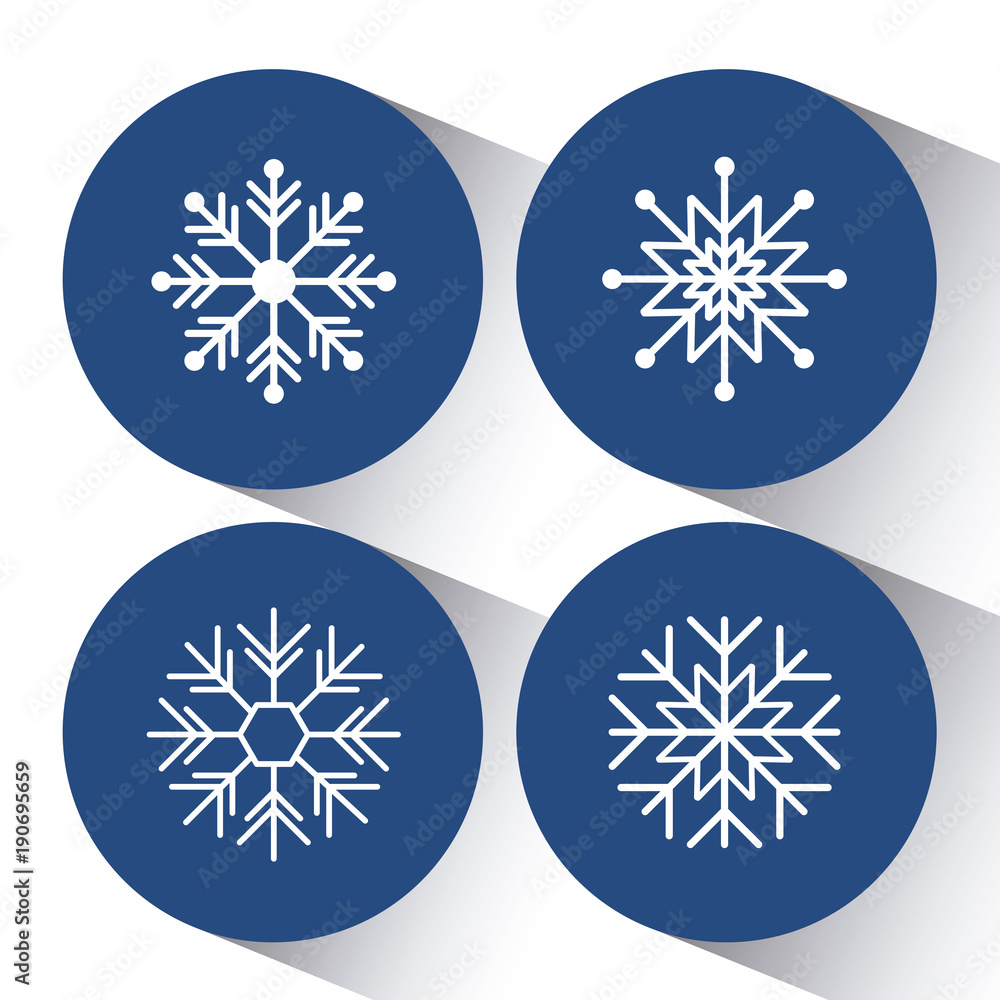 Snowflakes icon set Snowflakes icon set